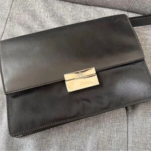 Gucci Black Clutch with Silver Accent